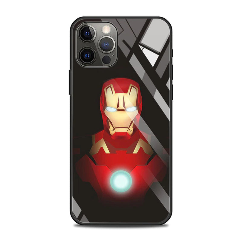 Tempered Glass Case for Iphone 14 13 12 11 Pro Max Mini X XR XS Max 8 7 6S plus Phone Shell Fundas Marvel Avengers Comics