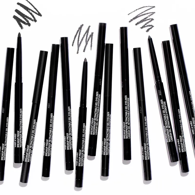 Wet N Wild Mega Last Breakup Proof Liquid Waterproof Eyeliner, Blackest Black, Quick Drying Retractable Gel Eyeliner, Smudge Resistant, Long Lasting 16 Hour Wear, Ultra Fine Brush Tip Pen