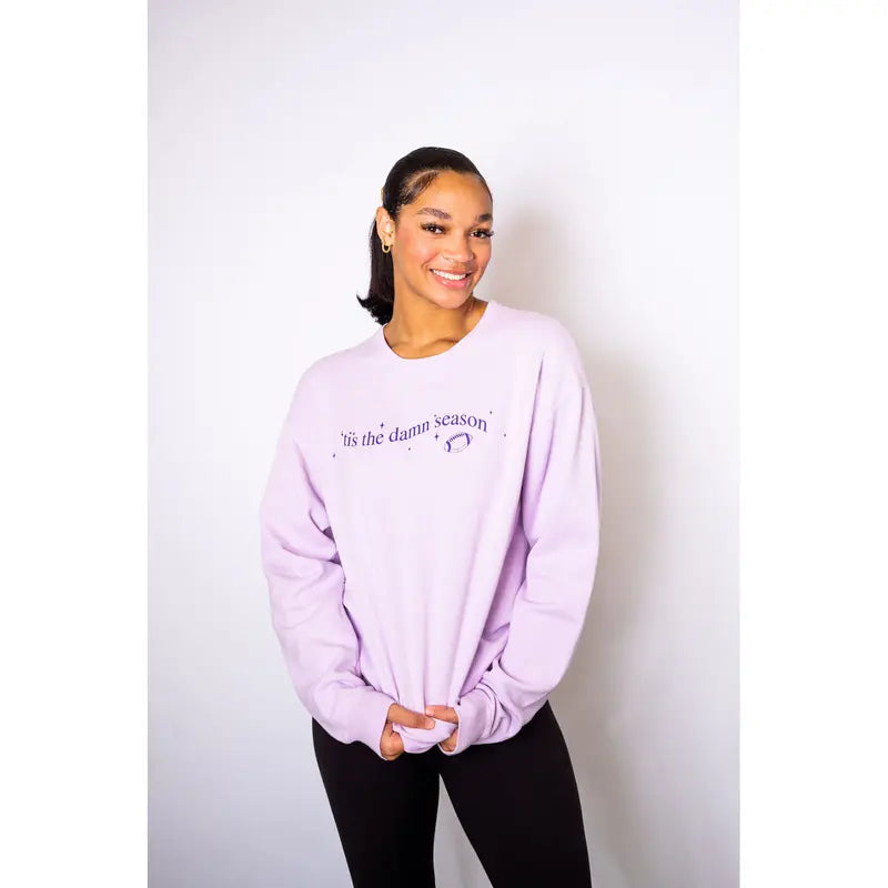 Bishop T'S: Tis the Damn Season Sweatshirt - Purple