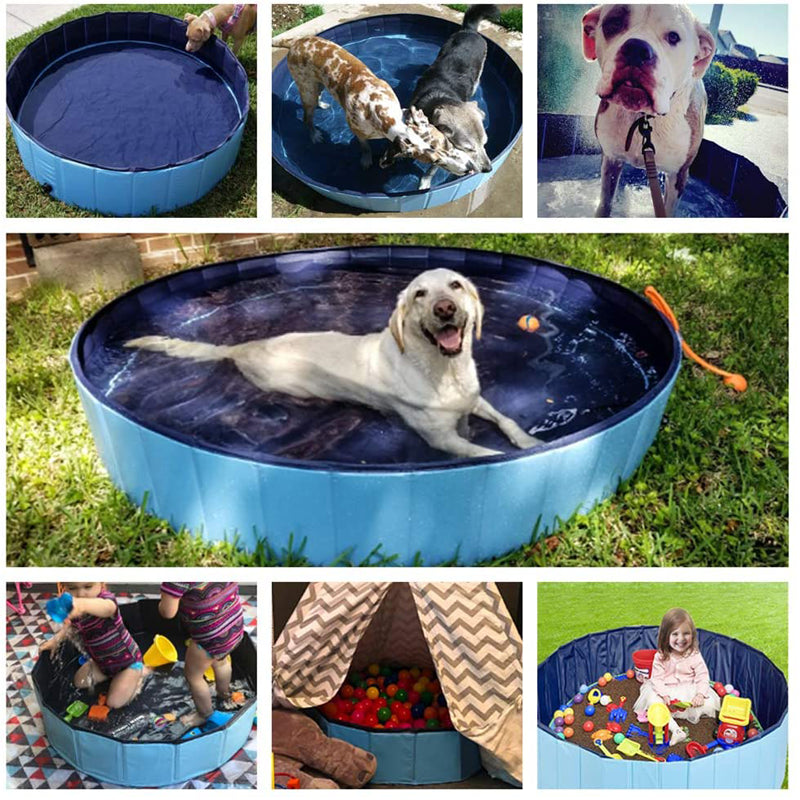 Dog Pool Foldable Dog Swimming Pool Pet Bath Swimming Tub Bathtub Pet Swimming Pool Collapsible Bathing Pool for Dogs Cats Kids