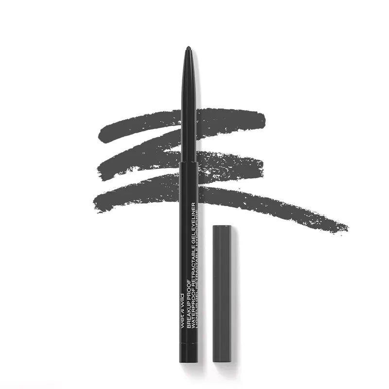 Wet N Wild Mega Last Breakup Proof Liquid Waterproof Eyeliner, Blackest Black, Quick Drying Retractable Gel Eyeliner, Smudge Resistant, Long Lasting 16 Hour Wear, Ultra Fine Brush Tip Pen