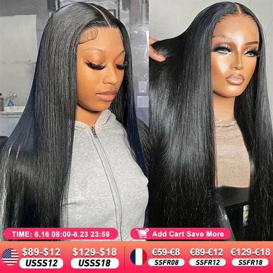 180D 13X4 Straight Lace Front Wigs Straight Human Hair Wigs for Women Human Lace Wigs Brazilian Lace Wigs Straight Frontal Wigs