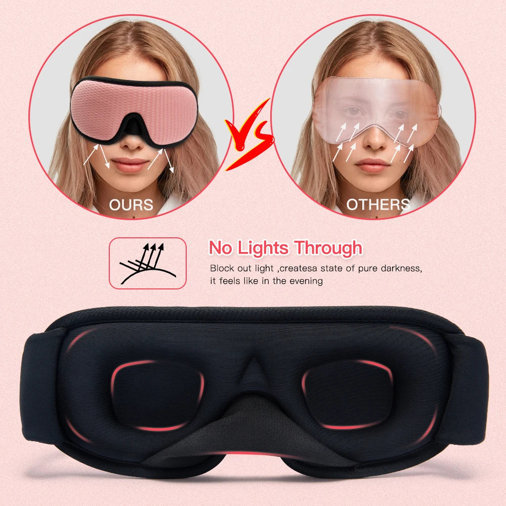 3D Sleep Mask Blocking Light Sleeping Eye Mask Travel Sleep Rest Relax Blindfold Sleeping Aid Eye Patches Travel Eye Shade Cover