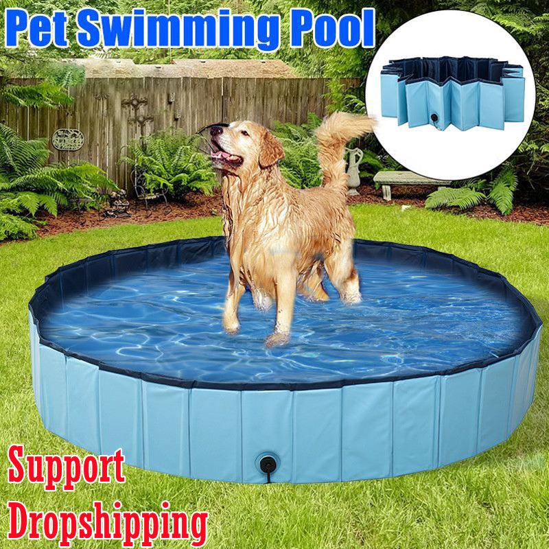 Dog Pool Foldable Dog Swimming Pool Pet Bath Swimming Tub Bathtub Pet Swimming Pool Collapsible Bathing Pool for Dogs Cats Kids