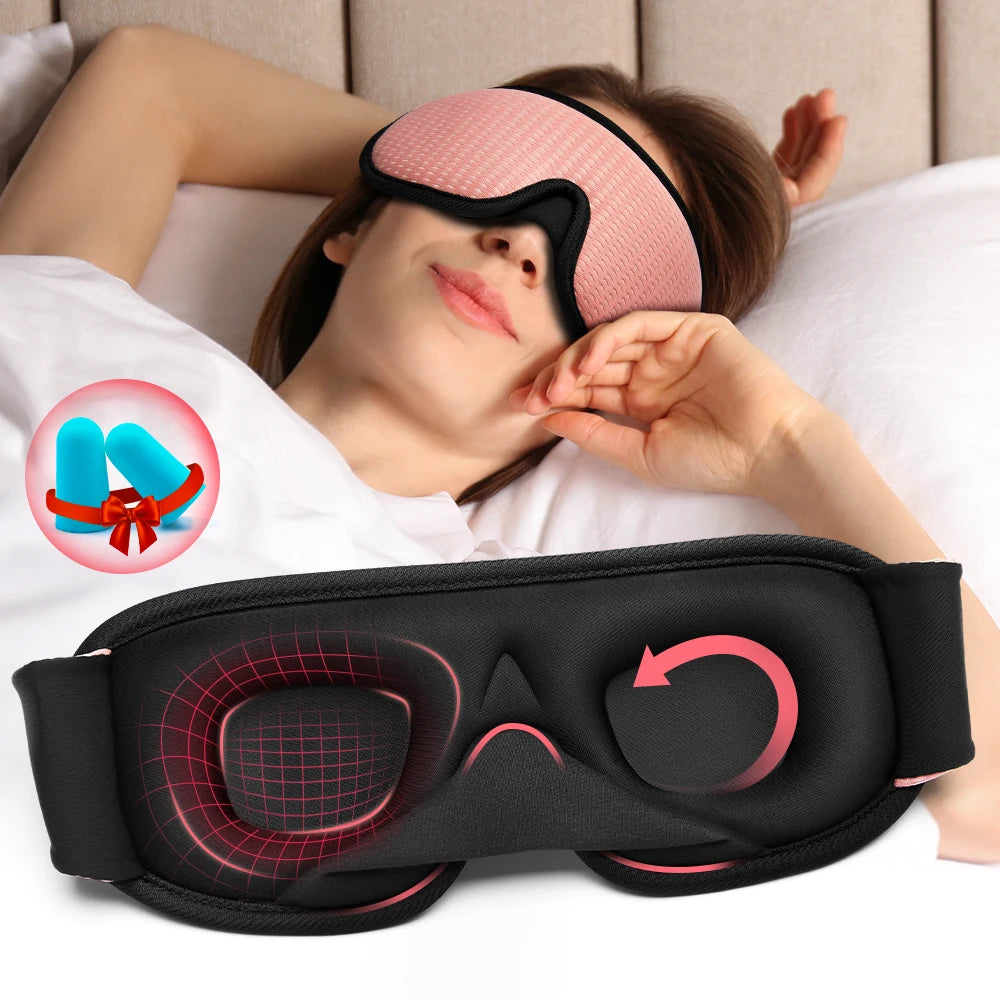 3D Sleep Mask Blocking Light Sleeping Eye Mask Travel Sleep Rest Relax Blindfold Sleeping Aid Eye Patches Travel Eye Shade Cover