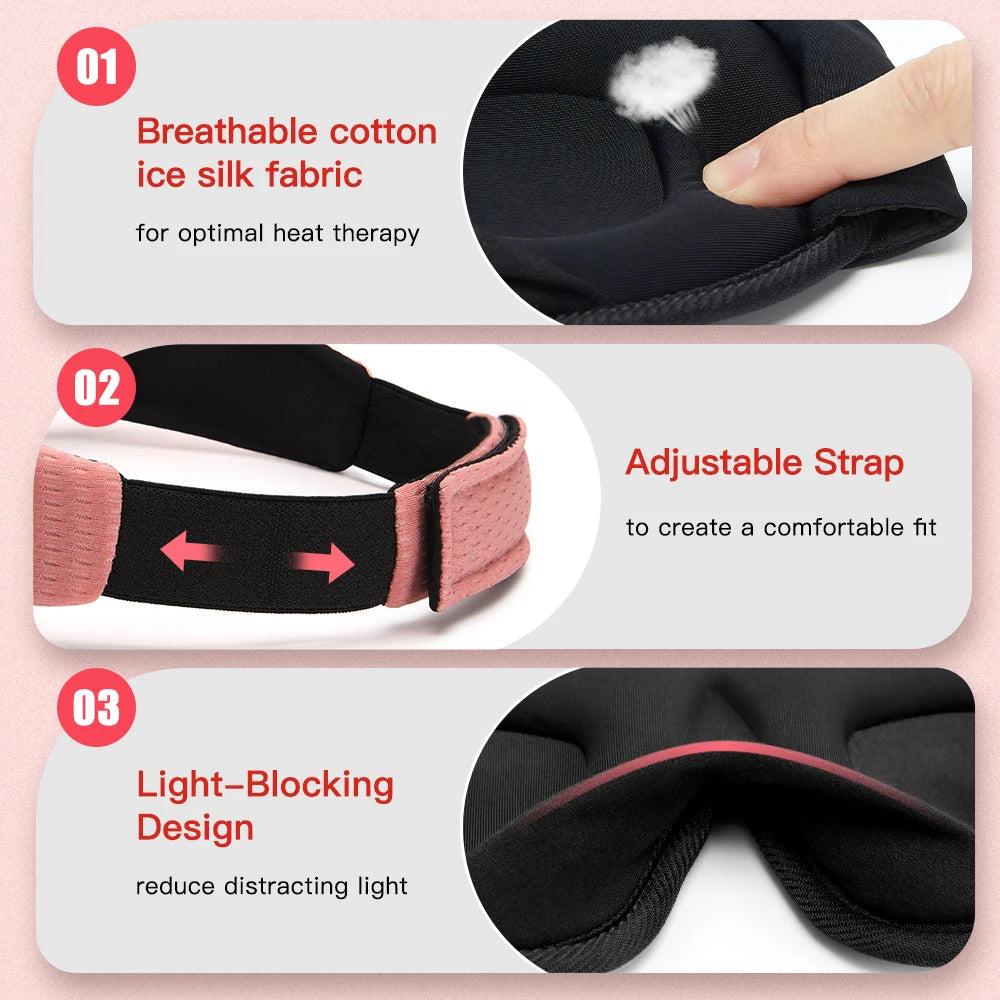 3D Sleep Mask Blocking Light Sleeping Eye Mask Travel Sleep Rest Relax Blindfold Sleeping Aid Eye Patches Travel Eye Shade Cover