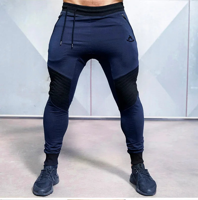 Autumn and Winter Men'S Sports Casual Trousers Cotton European Size Men'S Slim Squat Stretch Fitness Fitness Pants Size S-2XL