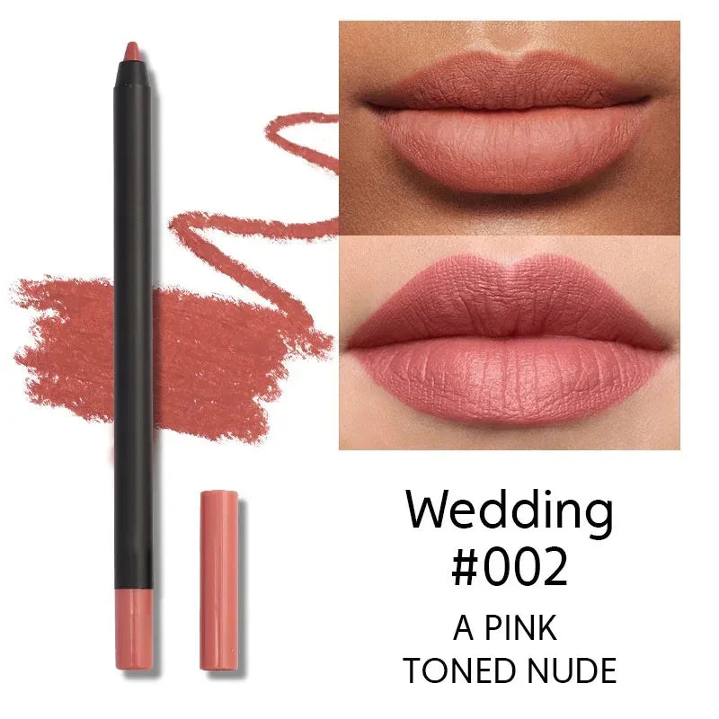 12 Color Matte Brown Lip Liner Waterproof Long Lasting Moisturizing Sexy Lip Pencil Women Natural Lipstick Makeup Lip Cosmetics